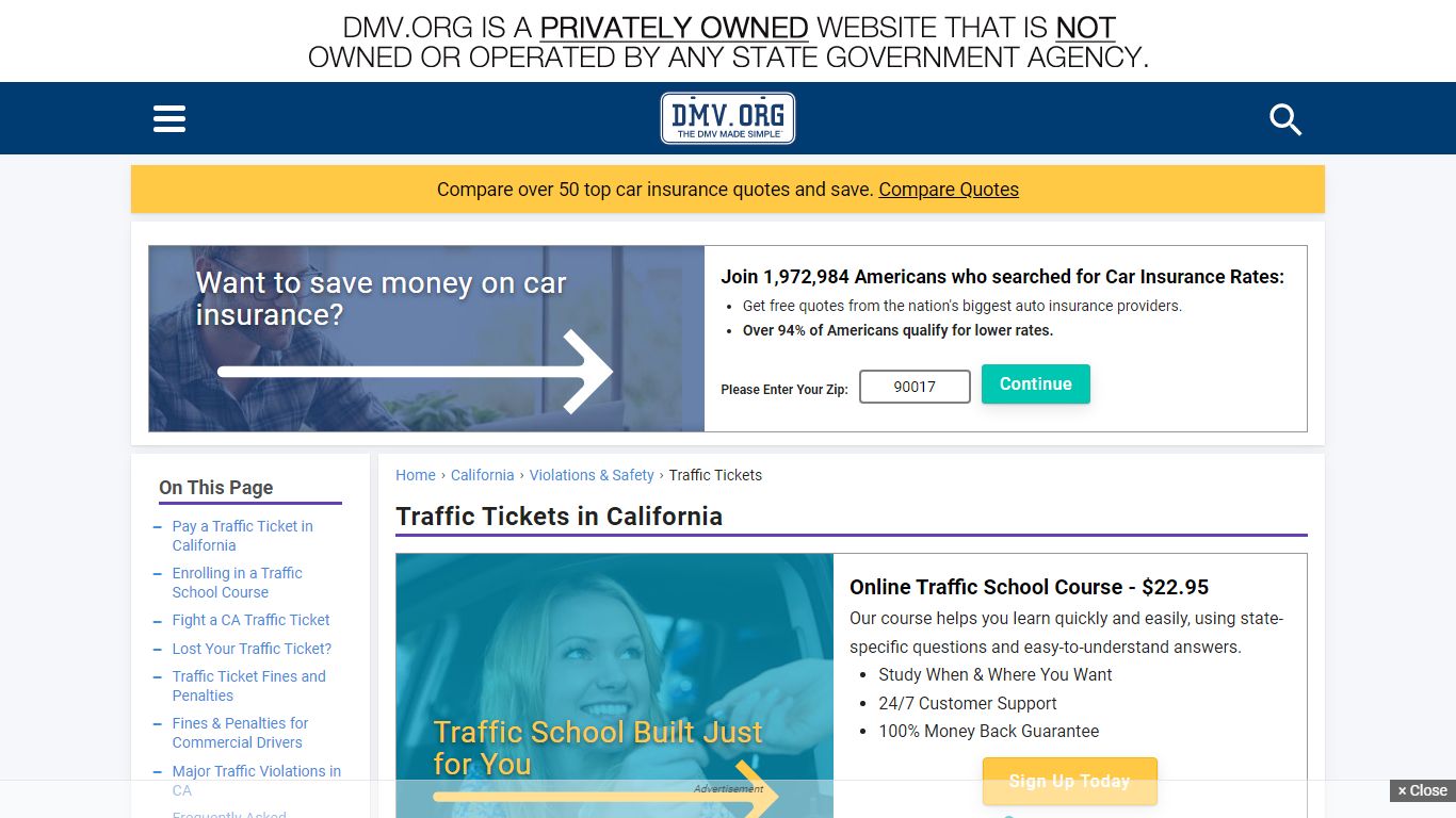 California Traffic Tickets & Violations | DMV.ORG