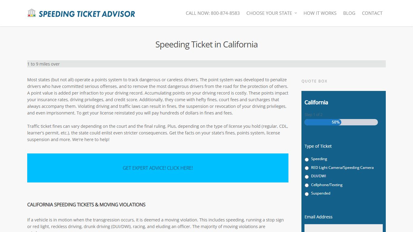 Speeding Ticket in California - Speeding Ticket Advisor